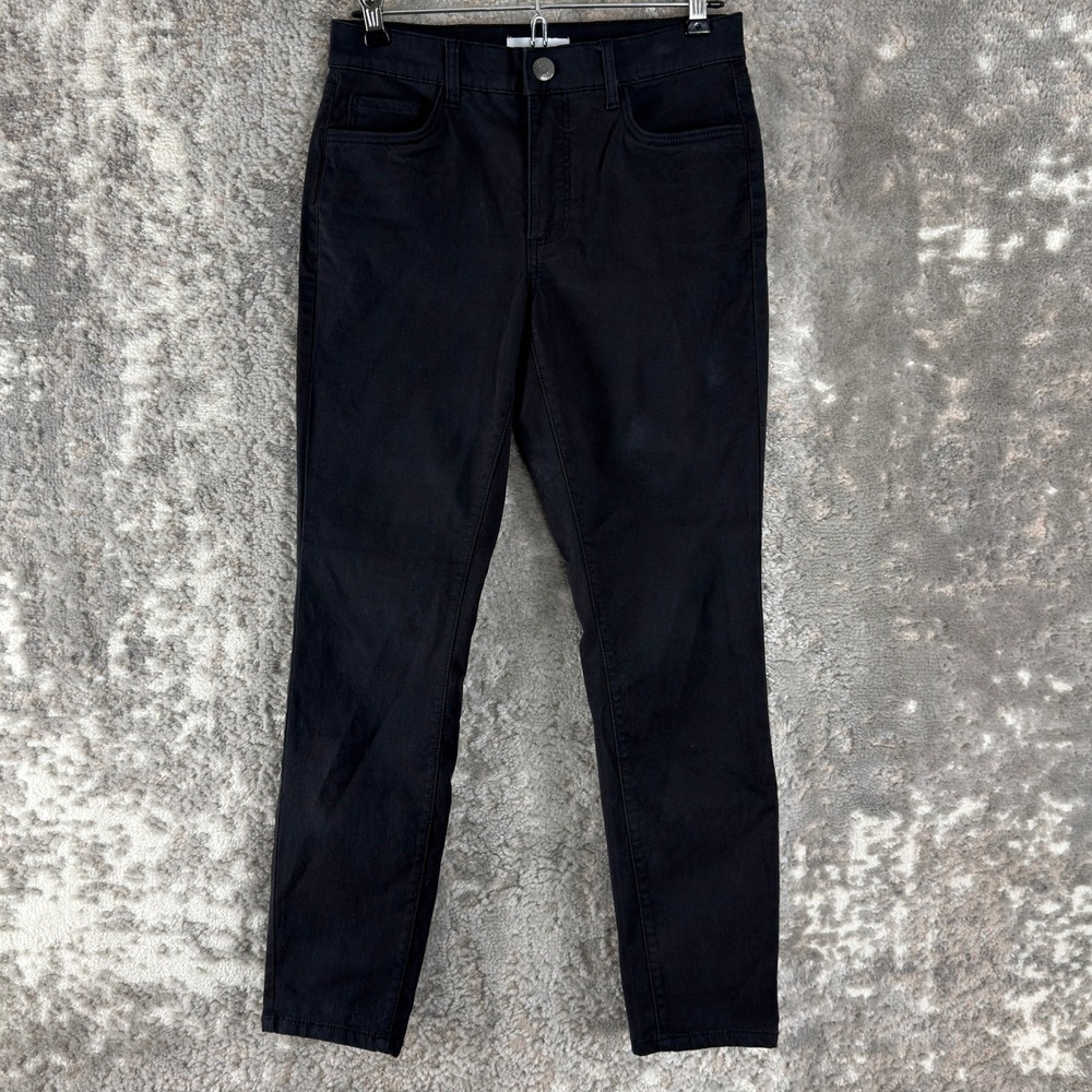 LOFT Petites Size 0p Skinny Stretch Casual Denim Pants Black Full Length Women
